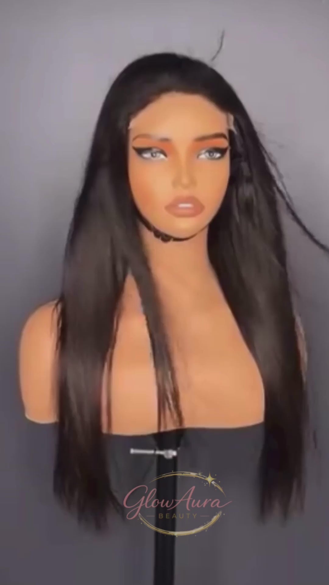 Mid-length wig with balayage effect